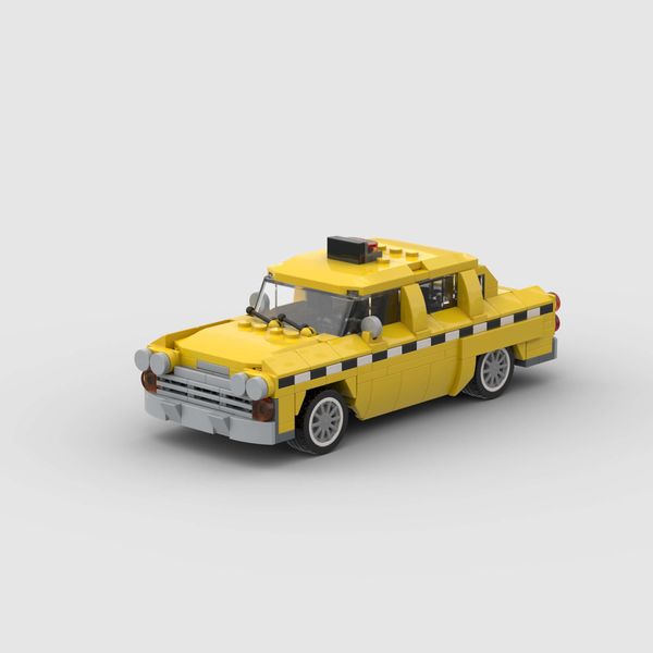 Checker Cab MOC Building Blocks,Car Model Toy Building Sets,Creative Gift Building Bricks for Kids and Adults-322PCS