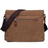 LOSMILE Mens Canvas Messenger Shoulder Bag. (Brown)