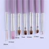 HappyHome Nail Brush Set, Round, Ultra Fine Liner, French Nail Art Brush, Gel Nail Brush, Set of 7