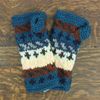 LOUDelephant Hand Knitted Wool Arm Warmer - Stripe Navy Pink Pattern