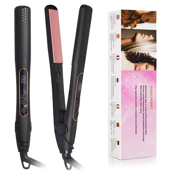 Unipampa Glätteisen, 2-in-1 Haarglätter und Lockenstab, Antistatische Keramik, LCD Display 150-230°c, Glätteisen Locken, Hair Straightener zum Glätten Locken, Schnelle Heizung