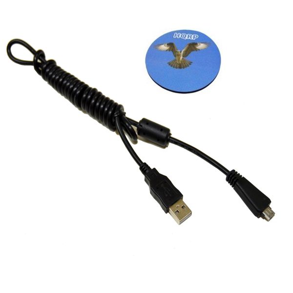 HQRP USB Data Cable Cord Compatible with Sony Cyber-Shot DSC-HX100V, DSC-HX7V, DSC-HX9V, DSC-HX7, DSC-HX9, DSC-HX100 Digital Camera