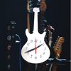 Electric Guitar Shaped Clocks - Many Colour Choices Silver Mirror 30cm