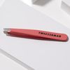 TWEEZERMAN Tweezers Mini Version with Hand-Filled Angled Tip for Eyebrow Plucking, Geranium