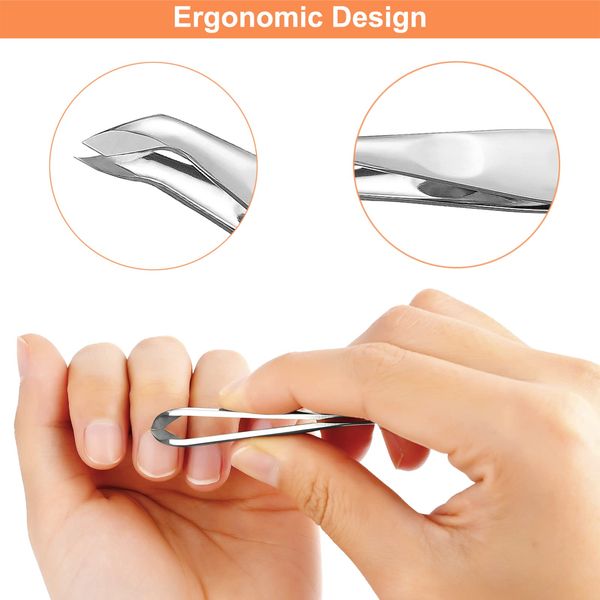 THRAU Mini Cuticle Trimmer is the perfect item for manicure and pedicure.Stainless steel cuticle nippers can be used to care for nails and dry skin.Finely pointed cut clipper for precise trimming