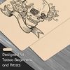 Jconly Tattoo Practice Skins with Transfer Paper - 35Pcs Tattoo Fake Skin and Stencil Paper Kit Includes 25Pcs Tattoo Paper and 10Pcs Double Sided Tattoo Skin Practice