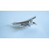 Generic Two small tiny silver star crystal alligator hair clips fine hair