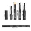 4 in 1 Telescopic Makeup Brushes Set, Lip Eyebrow Eyeshadow Cosmetic Brushes Mini Portable Retractable Face Makeup Brushes Kits for Travel(black)