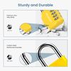 Sparkiva Combination Padlock with Code, 4 Digit Heavy Duty Padlock Weatherproof & Rust-Resistant Gym Locker Padlocks for School & Garage – Secure & Durable Code Padlock,Yellow