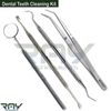Dental Teeth Cleaning Kit Tartar Removal Scraper Probe Explorer Mouth Mirror