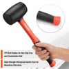 ValueMax Rubber Mallet Hammers 16oz Double-Faced Soft Mallet w/Fiberglass Handle