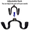AUXPhome Universal Adjustable Sword, Wall Hook Display Hanger Wall Mount Display Stand Collection Rack for Sword,Dagger,Axe,Keyblade, etc —2 Pack— No Sword — Vertical/Horizontal Display