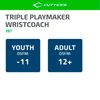 CUTTERS Triple Playmaker Wristcoach (White, Adult)