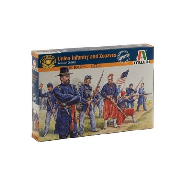 Italeri ITA6012 Union Infantry & Zuaves american Plastic Model kit, Multicolour, ys/m