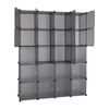 20 Cube Organizer Multifunctional Modular Storage with Hanging Rod - Gray
