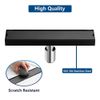 24" Linear Shower Drain w/ Tile Insert Grate Square Bathroom 304 Stainless Steel