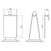 Orange Reflective Cone Sign, One Side Alternating Traffic (One Side Display)