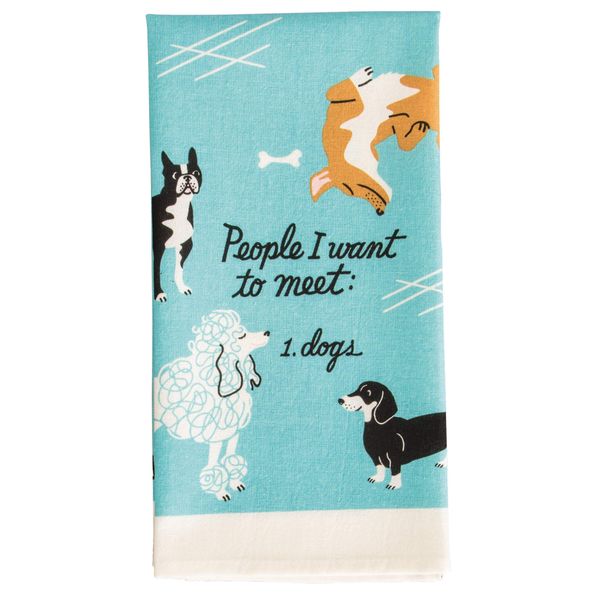 Blue Q People To Meet: Dogs Dish Towel