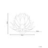 Modern Flower Shaped Table Lamp Light Bedroom Plastic White Musone