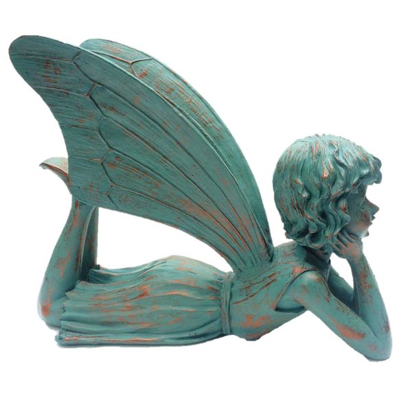 HomeStyles Dreamer Fairy 99010 Large Lying Statue Bronze Patina