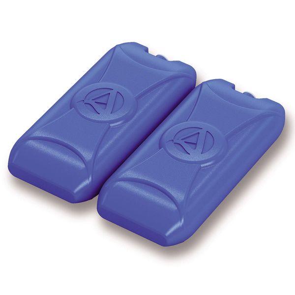 2 Ice Packs 18 x 9 x 5 cm Cool Pack Cool Packs Cooling Elements for Cool Bag Cool Box Cool Container Drinks Dispenser Water Container Flat Small Ice Pack On the Go 400 ml Drinks Sports Camping Picnic