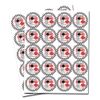 Hot Chocolate Bomb Red Mug With Striped Border All-Occasion Hot Cocoa Bomb Sticker Labels, 40 2" Circle Stickers by AmandaCreation