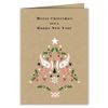 Quire Copper Charm Card Two White Doves In A Tree