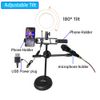 Sell Phone Holders Microphone Bracket Desktop Selfie Ring Beauty LED Lighting