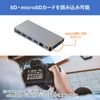 Sanwa Supply USB-3TCH14S2 USB Type-C Docking Hub with HDMI, LAN Port, Card Reader