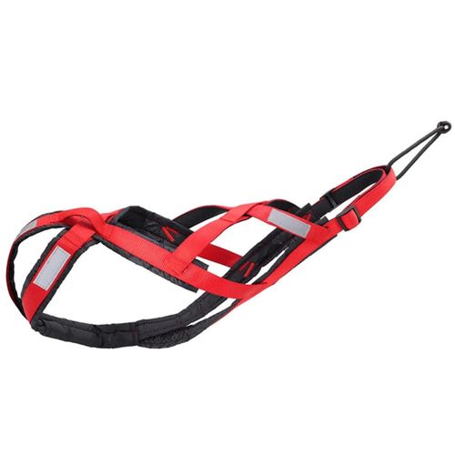 PawRoll Adjustable Dog Sled Harness for Pulling - Comfortable & Breathable Dog Weighted Vest for Trekking/Skijoring - Premium Dog Exercise Equipment (3XL, Red)