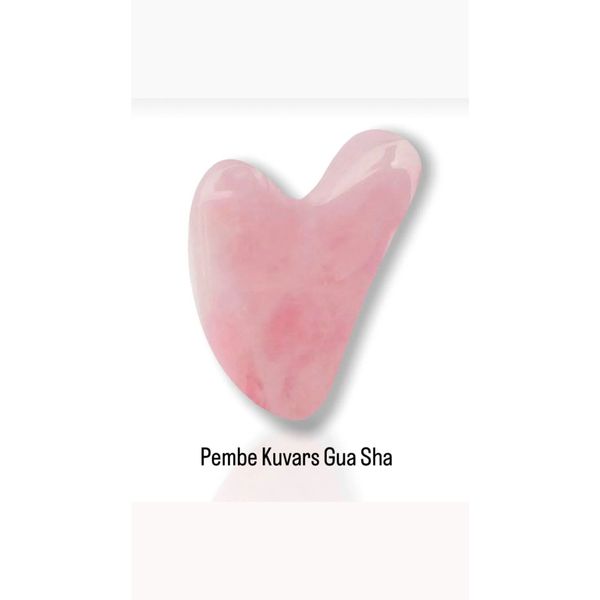 Pembe Kuvars Gua Sha / Gua Sha Masaj Aleti / Yüz Masaj