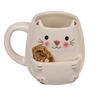 outoftheblue Cat Coffee Mug with Biscuit Compartment - Kitten Cup Coffee Cup, Clear