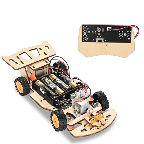 Self-Centering Steering Remote Control Car,Engineering kit,STEM Projects for Kids 8 9 10 11 12 Year Old