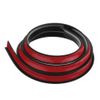 MASO 2Pcs Universal Car Side Fender Wheel Eyebrow Arch Rubber Protector Mudguards,Black,1.5M