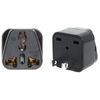 Worldwide Multi-Conversion Plug A Type A, BF, C, B3, O,B, Outlet Conversion Adapter, Power Shape Conversion Plug, Converts World Outlets to A Type, Black (2 Pieces)