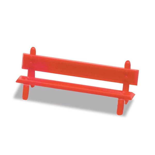 Peco LK-26 OO Gauge Platform Seats (Red)(Pack 12)