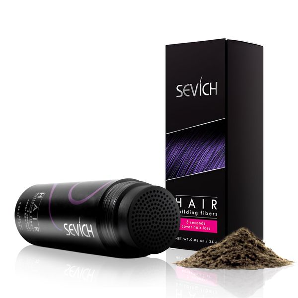 SEVICH Hair Fibers for Thinning Hair, Hair Building Fibers Instantly Thicker & Fuller Look,Hair Powder for Men & Women 25g Light Brown