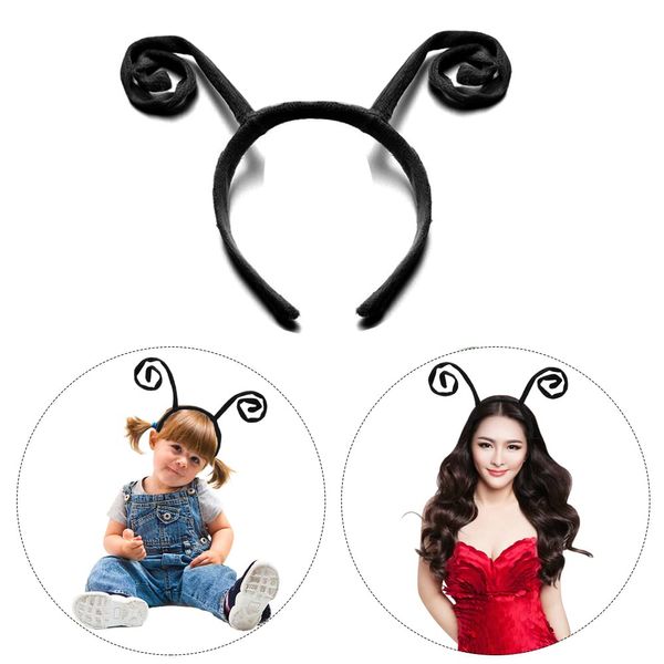 Utavu Butterfly Antenna Headband Bug Headband Ladybug Attena Women Bee Costume Accessories for Kids Girls Adult Dress Up Festival Halloween Party Supplies, Black