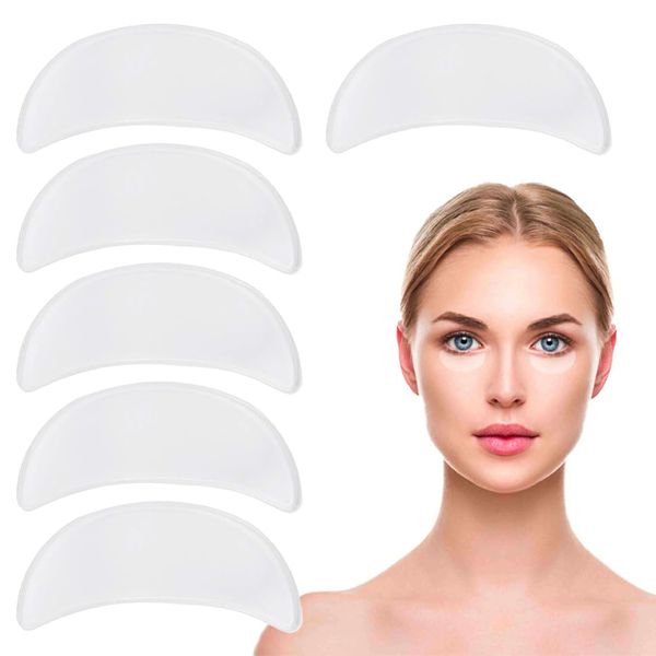 YAPKOLV 6 Stück Anti Falten Pads Augen-Silikon Patches Wiederverwendbare Wrinkle Patches für Augen