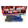 10feet under Worm Chibi Candy Reel 4" #12/Black/Blue Tail