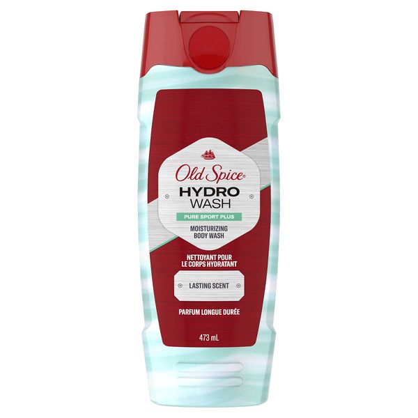 Old Spice Hydro Wash Body Wash Hardest Working Collection Pure Sport Plus, 16 Oz