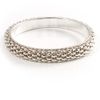 Avalaya Metal Mesh Chain Bangle Bracelet/Light Silver Tone/Size M/L
