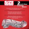 Size Matters 2 Inch Clear Extender Sleeve, 9"