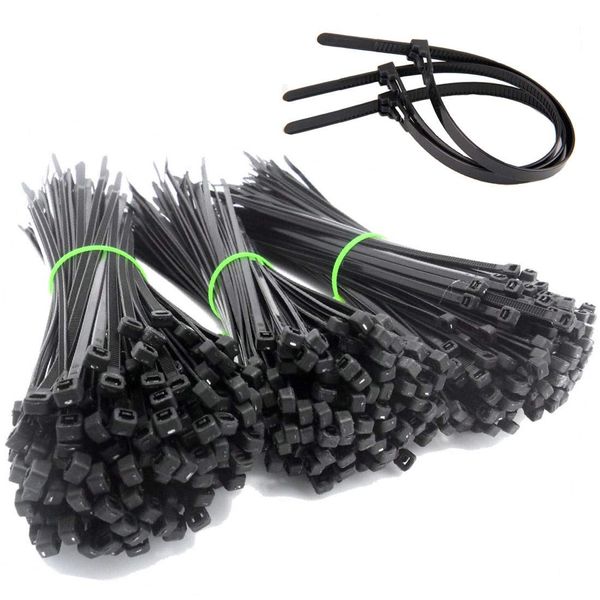 1000pcs Cable Zip Ties Nylon Cable Ties Insulating Ties Zip Ties Auto Lock Plastic Weather Resistant Heavy Duty Wire Binding Wire Storage Tie Wrap Cable Ties Width 2.6mm Length 200mm (Black)