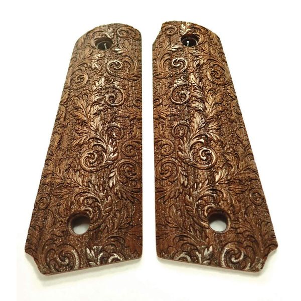 Walnut Floral Scroll Ruger Mark III 22/45 Grips X