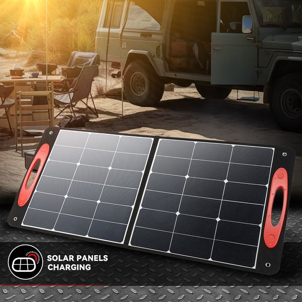 Home RV Camping Off-Grid 100W Portable Foldable Solar Panel Kit with Kickstands