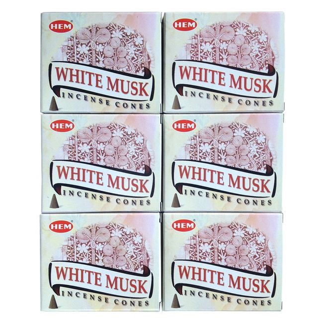 HEM White Musk Cone Set of 6