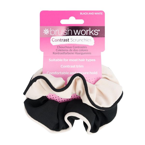 Brushworks Contrast Scrunchies (Pack of 2)