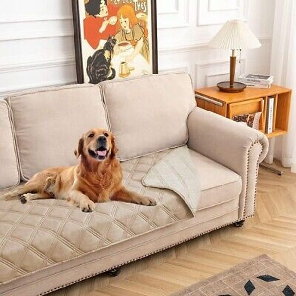 Dog Bed Cover Pet Blanket 30 x 70 Bed Couch Sofa Reversible Beige/Cream