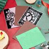 9Pcs Plastic Embossing Folder Plastic Template Craft Card Embossing Folder, Exquisite Pattern Texture Stencils for Making Paper Card Invitations Decor 5.7 x 4.13 Inch